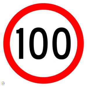 100KM Speed Sign