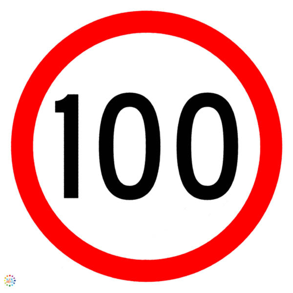 100KM Speed Sign