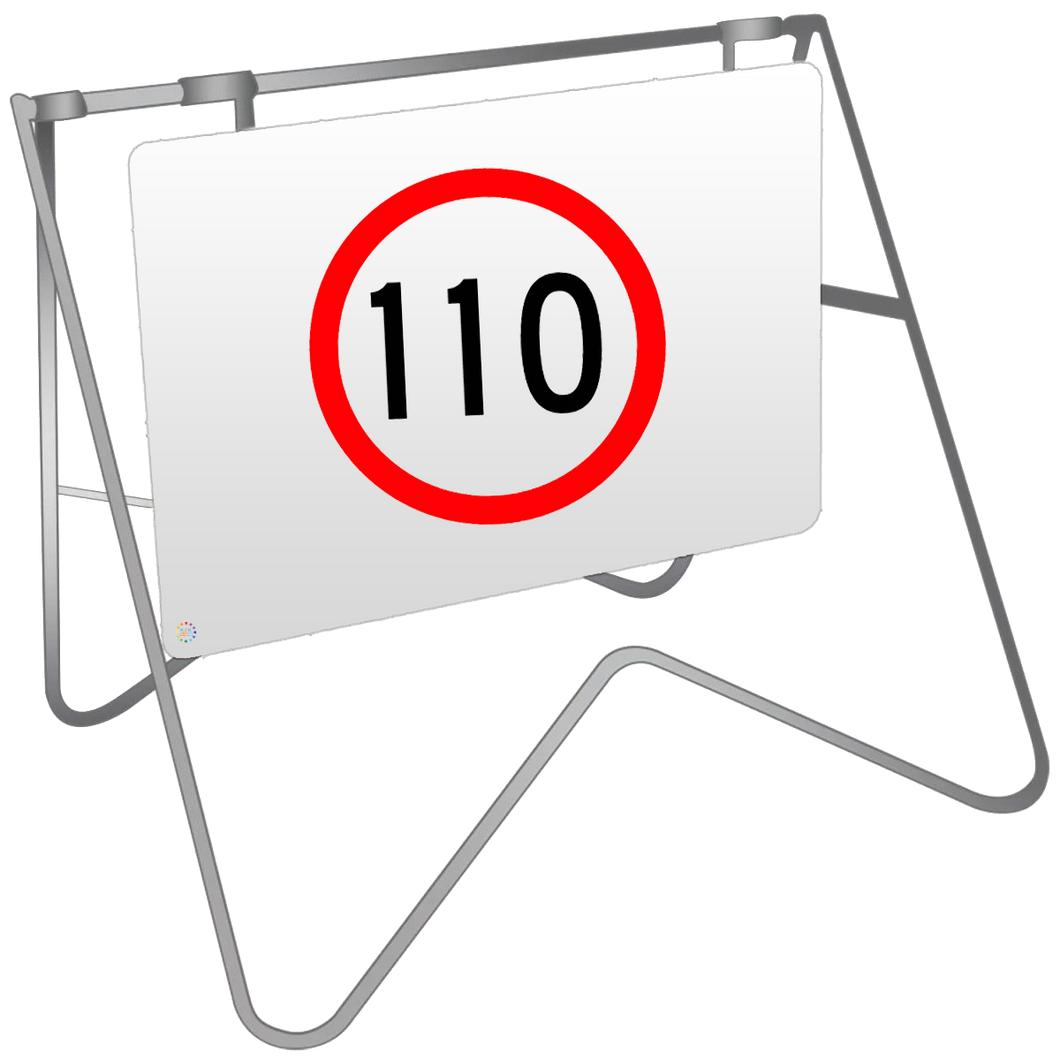 110KM Speed - Swing Stand & Sign 