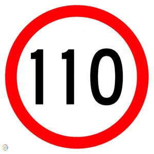 110KM Speed Sign