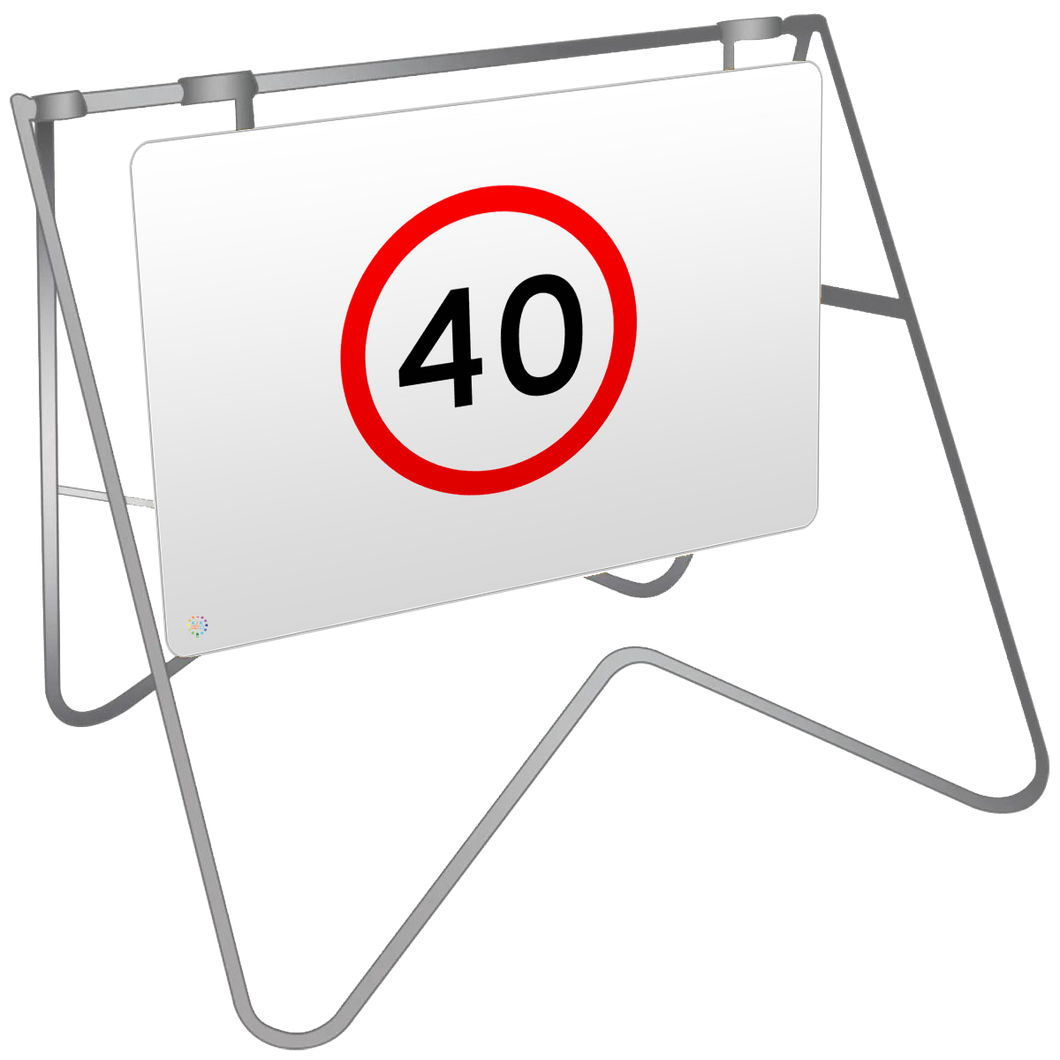 40KM Speed - Swing Stand & Sign