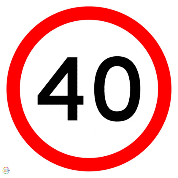 40KM Speed Sign