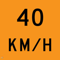 40 KM/H Sign