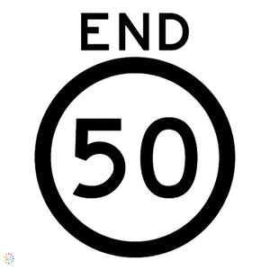 50KM Speed Ahead Sign