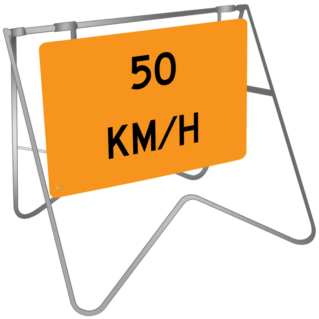 50 KM/H - Swing Stand & Sign 