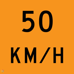 50 KM/H Sign