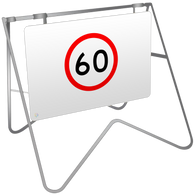 60KM Speed - Swing Stand & Sign