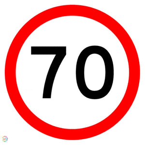 70KM Speed Sign