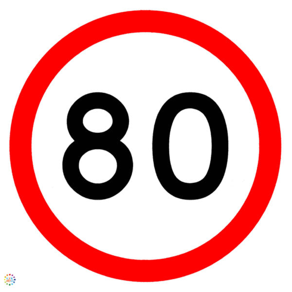 80KM Speed Sign