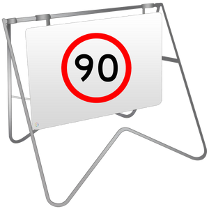 90KM Speed- Swing Stand & Sign