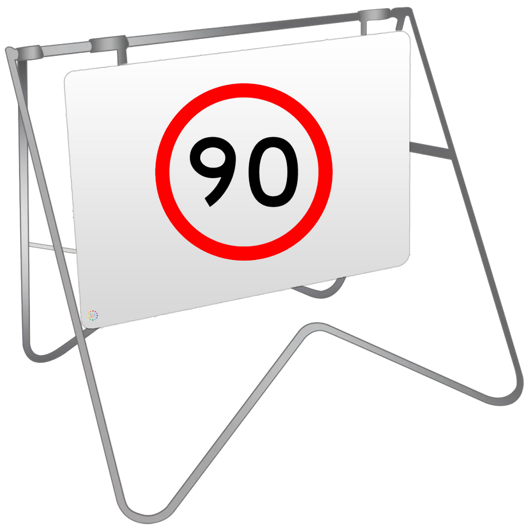 90KM Speed- Swing Stand & Sign