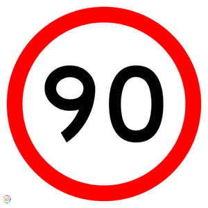 90KM Speed Sign