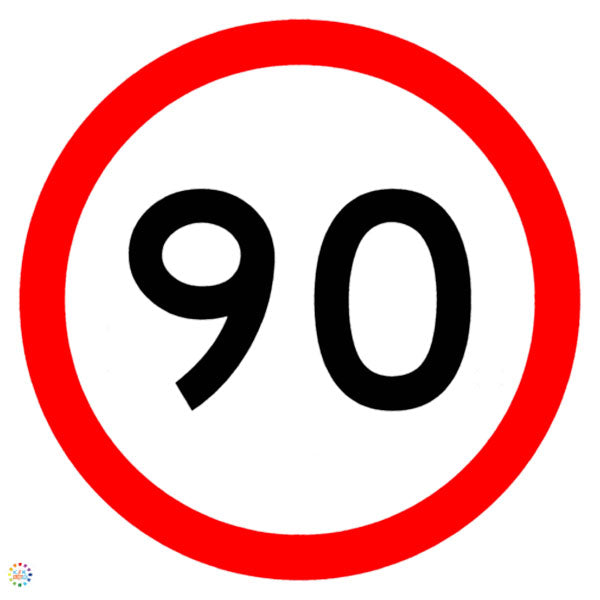 90KM Speed Sign