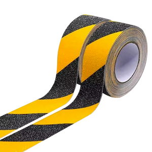 Yellow Black Indoor / Outdoor Anti Slip Floor Tape