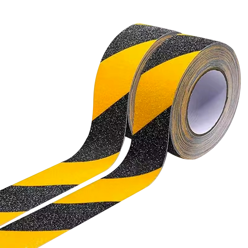 Yellow Black Indoor / Outdoor Anti Slip Floor Tape