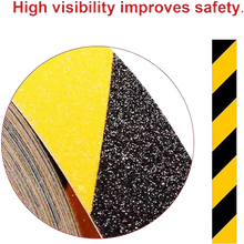 Load image into Gallery viewer, Yellow Black Indoor / Outdoor Anti Slip Floor Tape