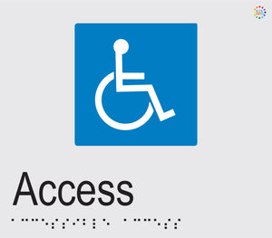 Accessible Entry Sign - Braille and Tactile Sign