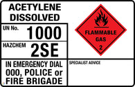 Acetylene Dissolved Sign