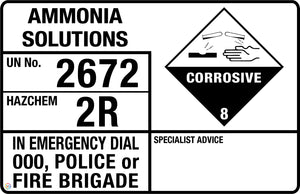 Ammonia Solutions Sign