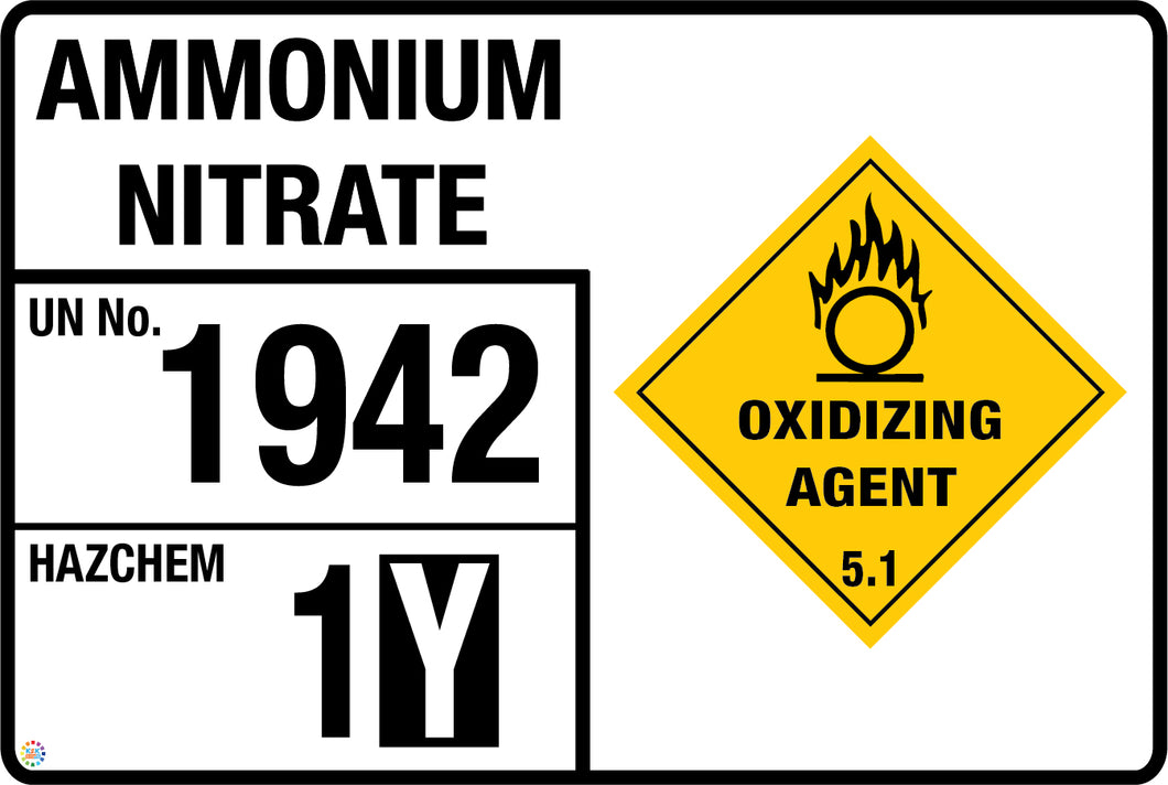 Ammonium Nitrate Signage