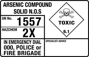 Arsenic Compound Solid N.O.S Sign