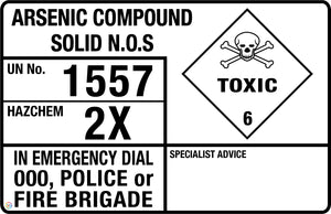 Arsenic Compound Solid N.O.S Signage