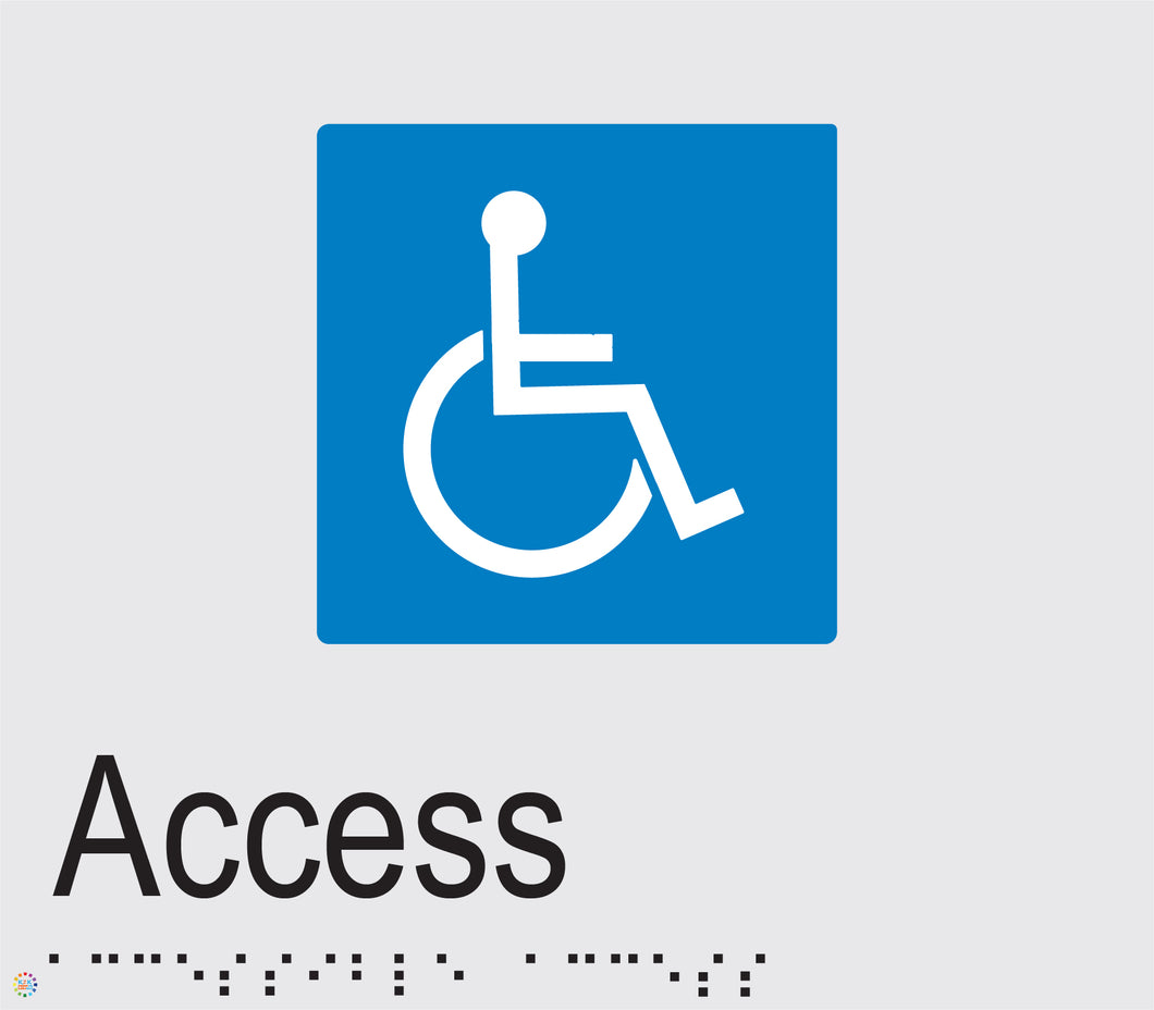 Accessible Entry Sign - Braille and Tactile Sign