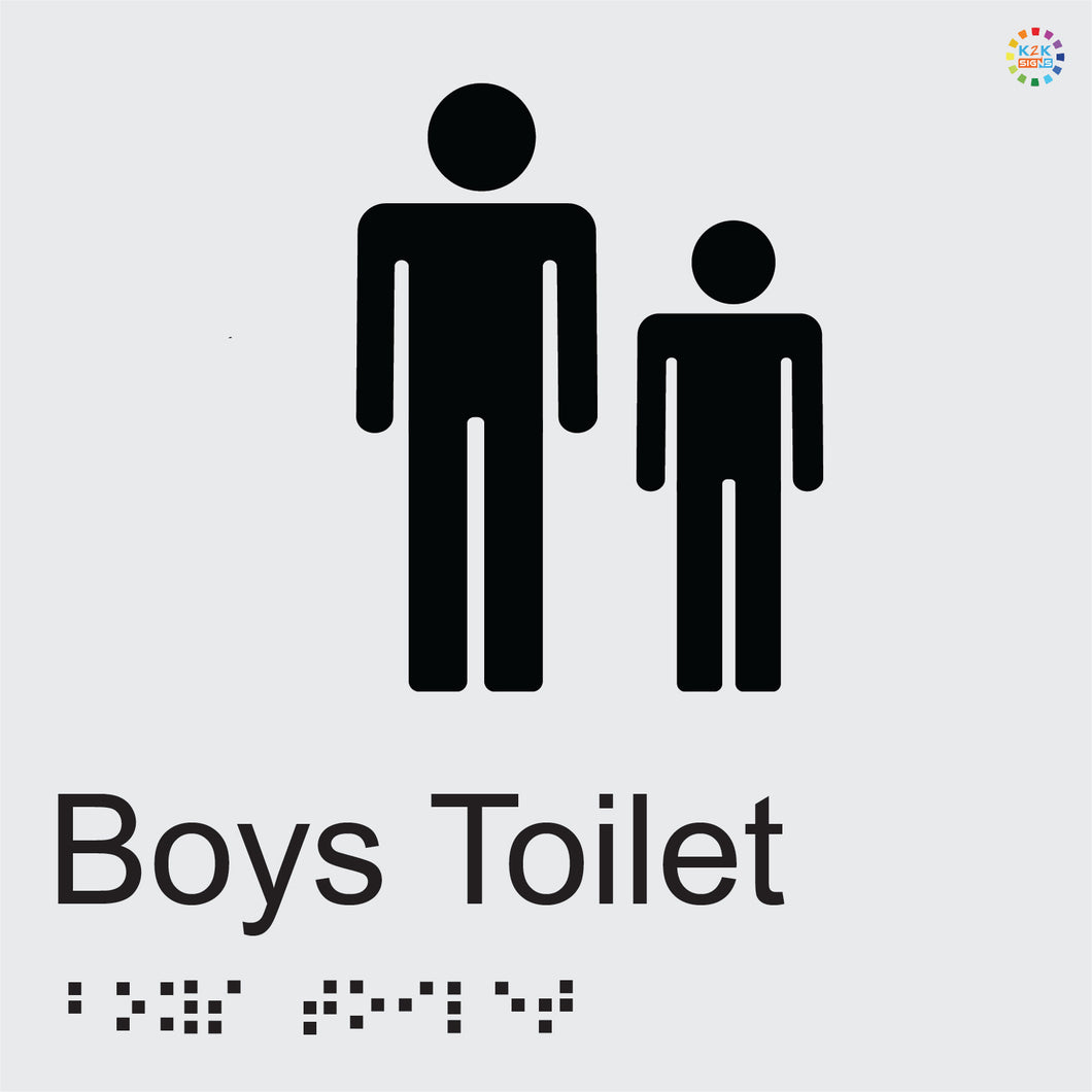 Boys Toilet - Braille and Tactile Sign