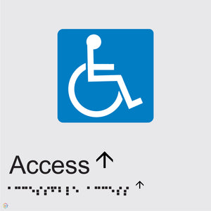 Disabled Access (Straight) - Braille and Tactile Sign