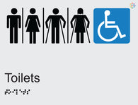 Male - Female - Male Ambulant Female Ambulant - Disabled Toilet - Braille and Tactile Sign