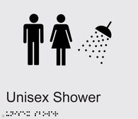 Unisex Shower - Braille and Tactile Sign