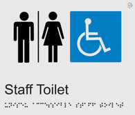 Staff Disabled Toilet - Braille and Tactile Sign