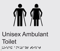 Unisex Ambulant Toilet - Braille and Tactile Sign