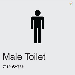 Male Toilet - Braille and Tactile Sign