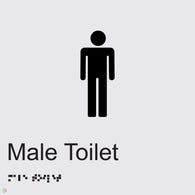 Male Toilet - Braille and Tactile Sign