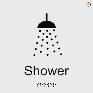 Shower - Braille and Tactile Sign