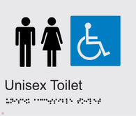 Unisex Accessible Toilet - Braille and Tactile Sign