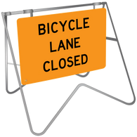 Bicycle Lane Closed  - Swing Stand & Sign 