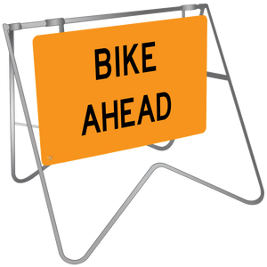 Bike Ahead - Swing Stand & Sign