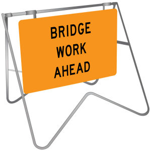 Bridge Work Ahead - Swing Stand & Sign