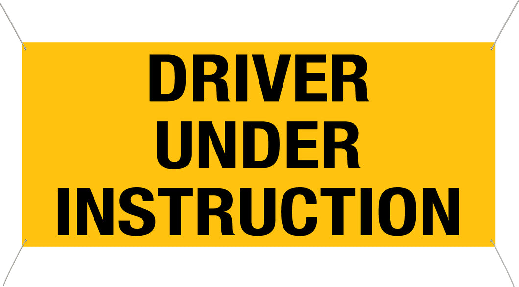 Driver Under Instruction Banner