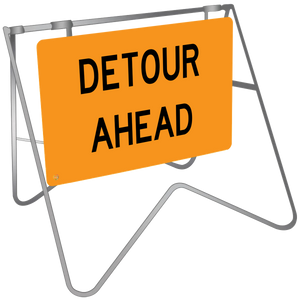 Detour Ahead - Swing Stand & Signage