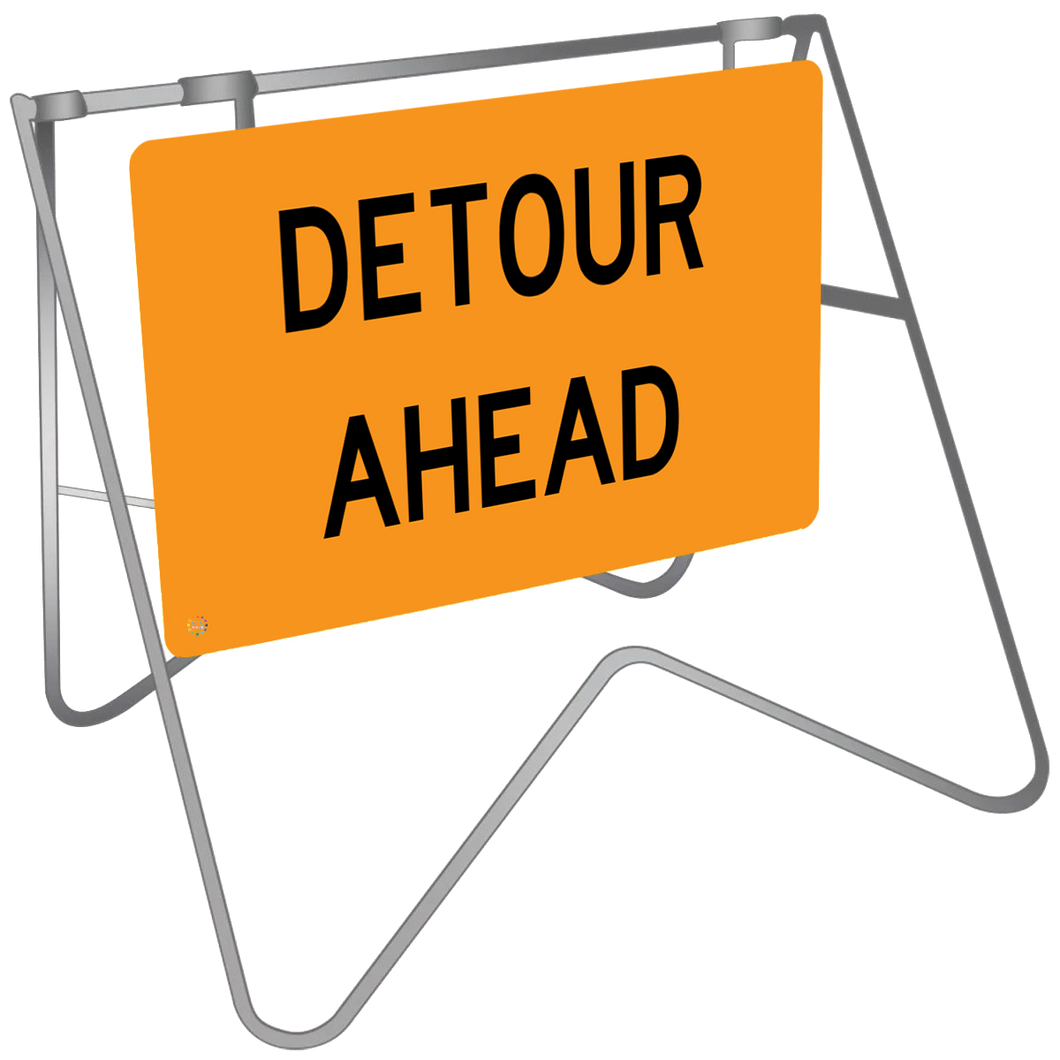 Detour Ahead - Swing Stand & Signage