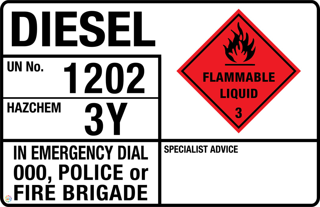 Diesel Flammable Liquid Signage