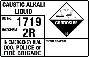 Caustic Alkali Liquid Sign