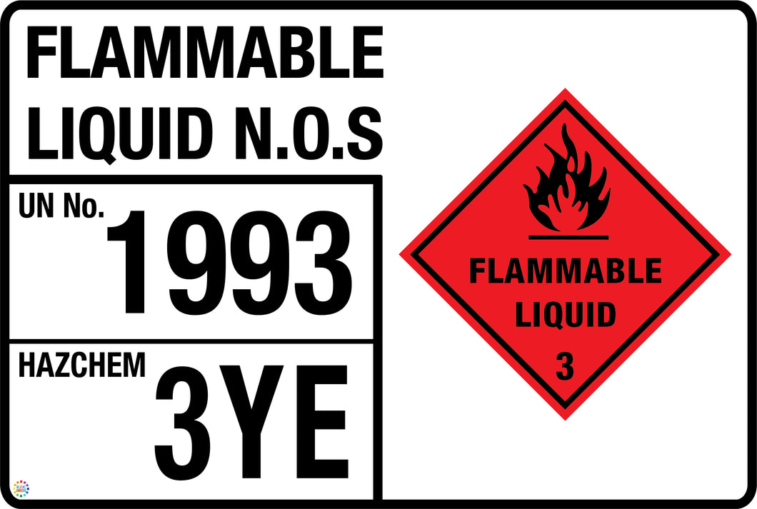 Flammable Liquid N.O.S (Storage Panel/Sign)