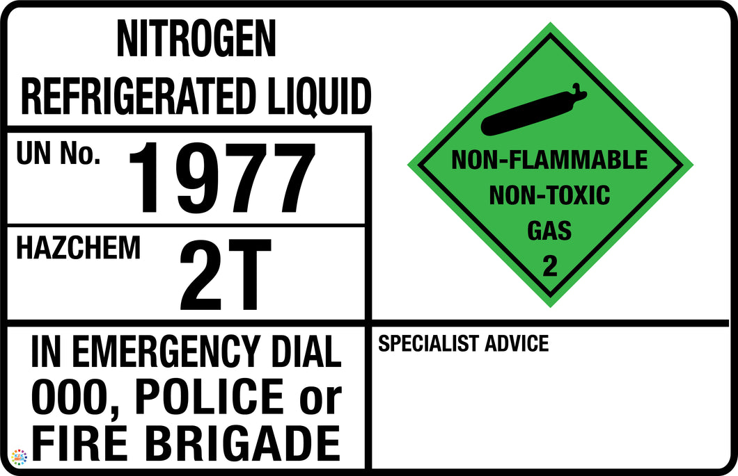 Nitrogen Refrigerated Liquid (Transport Panel/Sign)