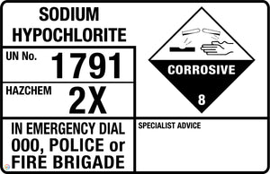 Sodium Hypochlorite (Transport Panel/Sign)