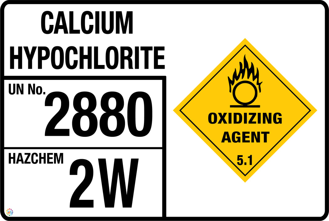 Calcium Hypochlorite (Storage Panel/Sign)