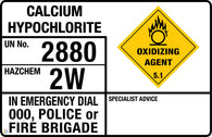 Calcium Hypochlorite (Transport Panel/Sign)